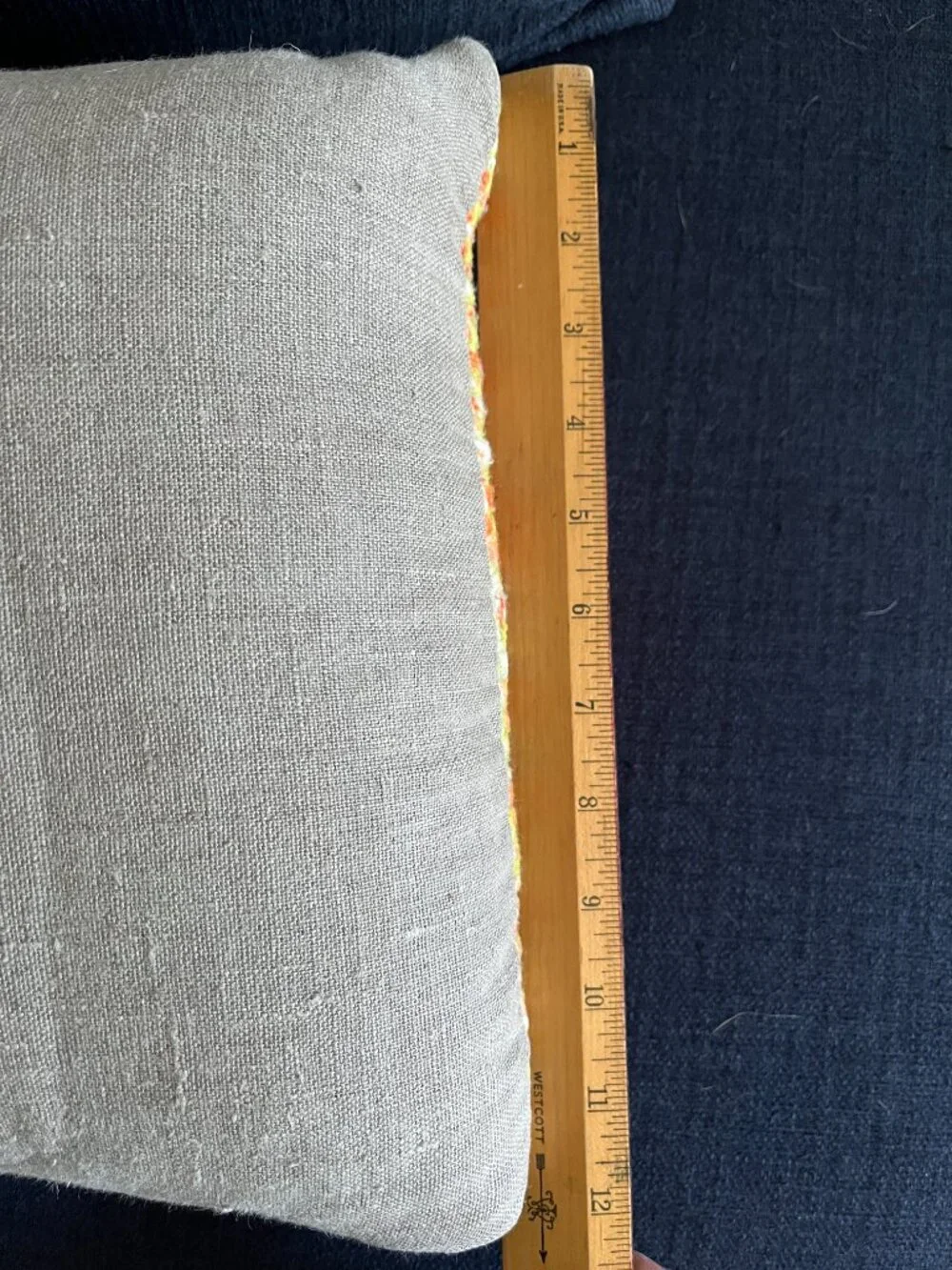 Room and Board Woven Throw Pillow Down Feather Insert